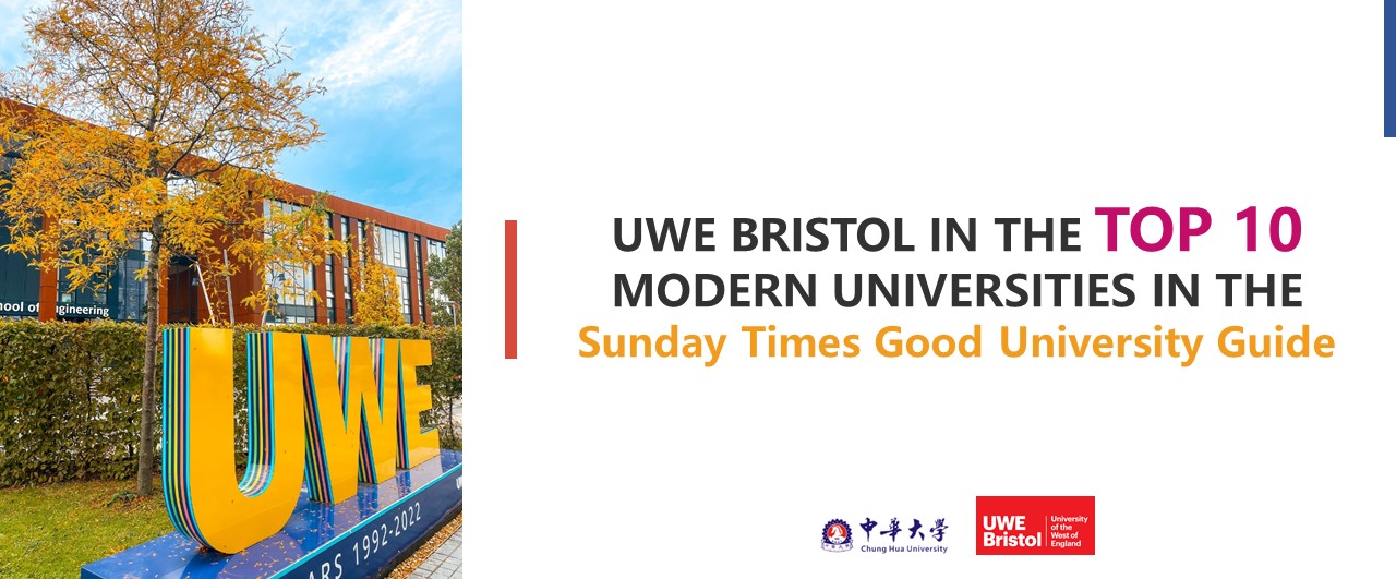 UWE Bristol is now ranked among the UK’s top 10 modern universities, climbing 11 places in The Times & Sunday Times Good University Guide 2026!